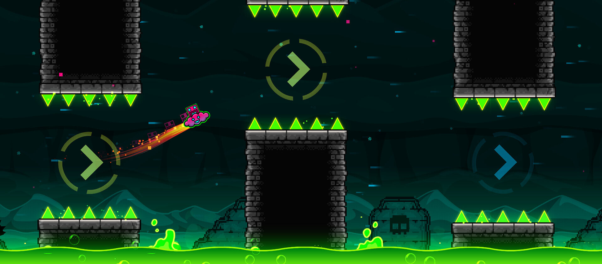 Geometry Dash, in-game