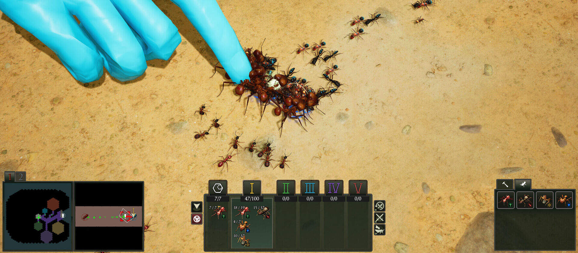 Empires of the Undergrowth, in-game